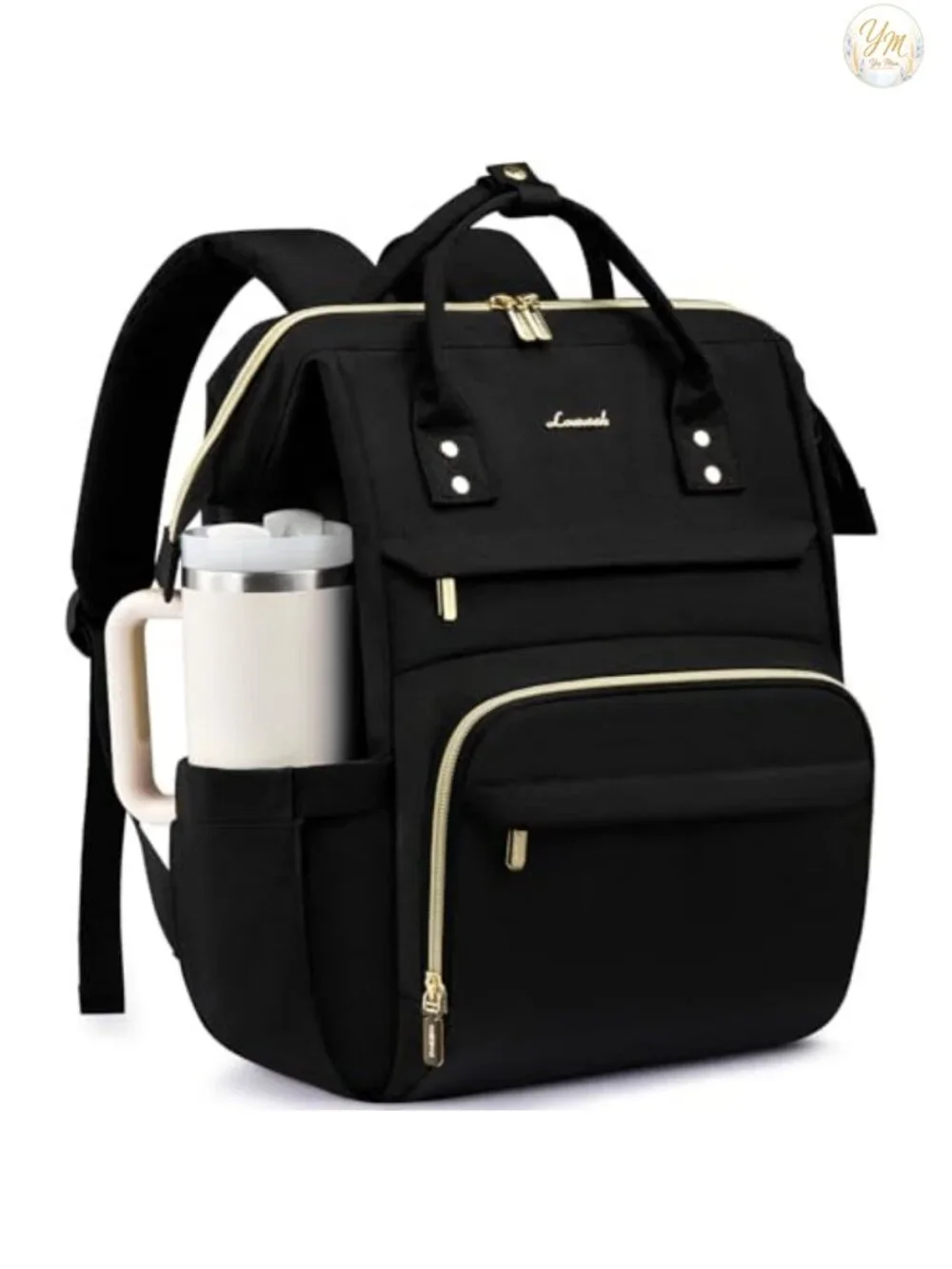 LOVEVOOK Laptop Backpack Women 17 Inch Waterproof Travel Backpack with Tumbler